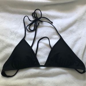 Aerie Black triangle swim top